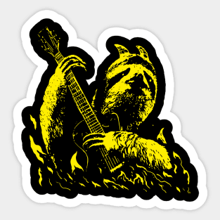 Sloth Demon Guitarist Sticker